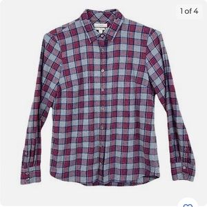 EUC J. Crew Boyfriend Tartan Plaid Flannel Shirt